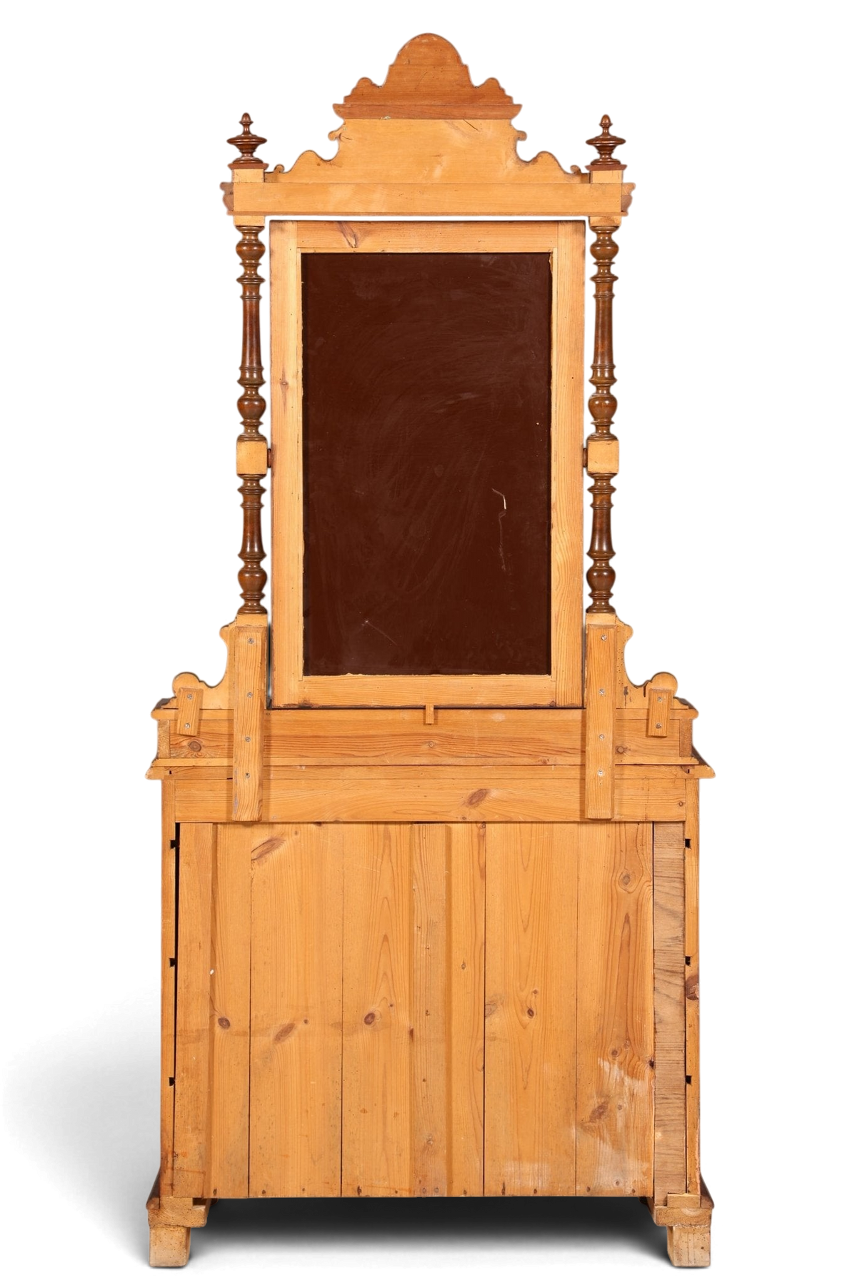 Edle Louis Philippe Kommode mit Spiegelaufsatz Gründerzeit Frisierkommode Holz Schrank Antik Flurschrank um 1880