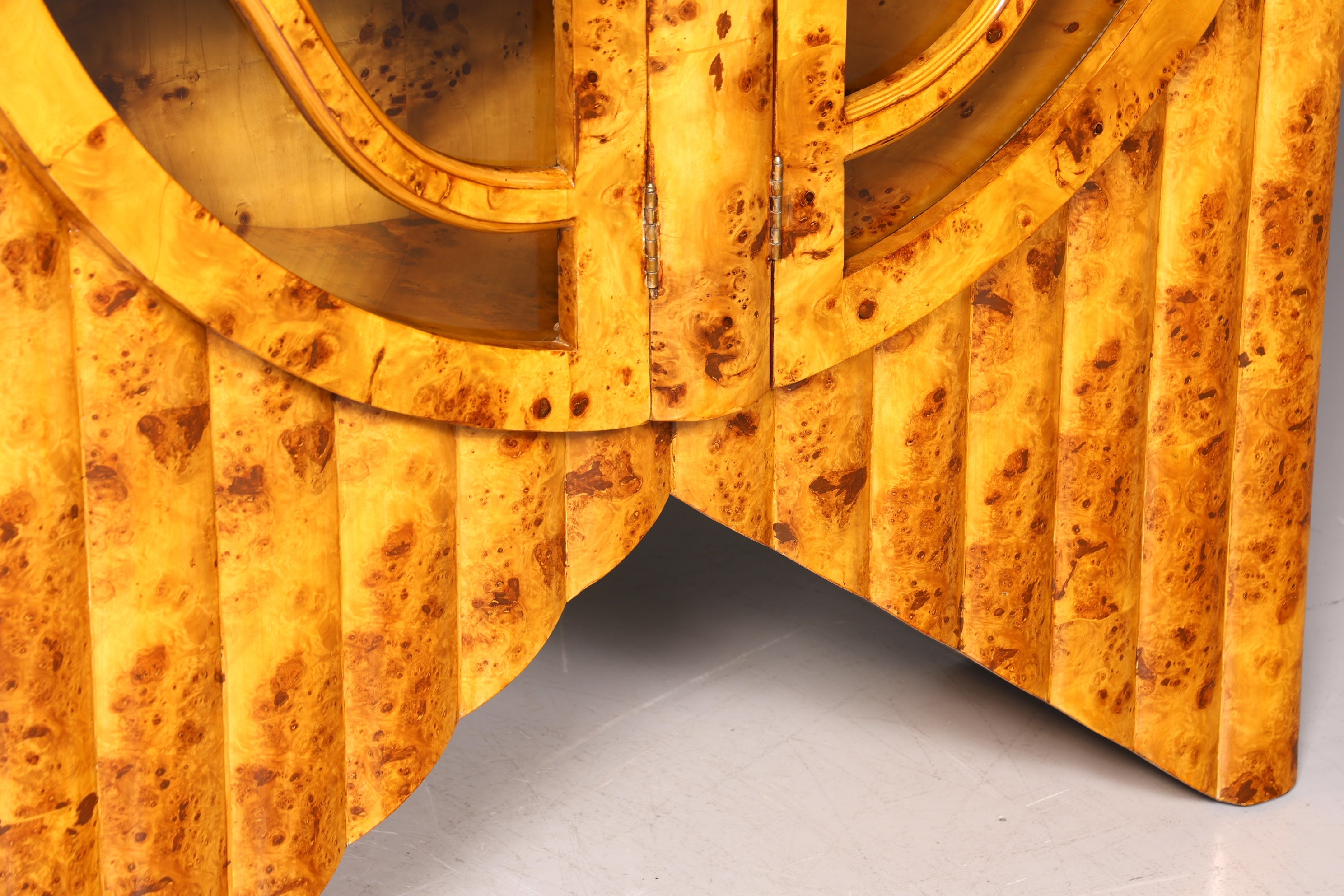 Impressive Art Deco design display cabinet, bookshelf, cult shelf, bookcase, book storage shelf, glass cabinet