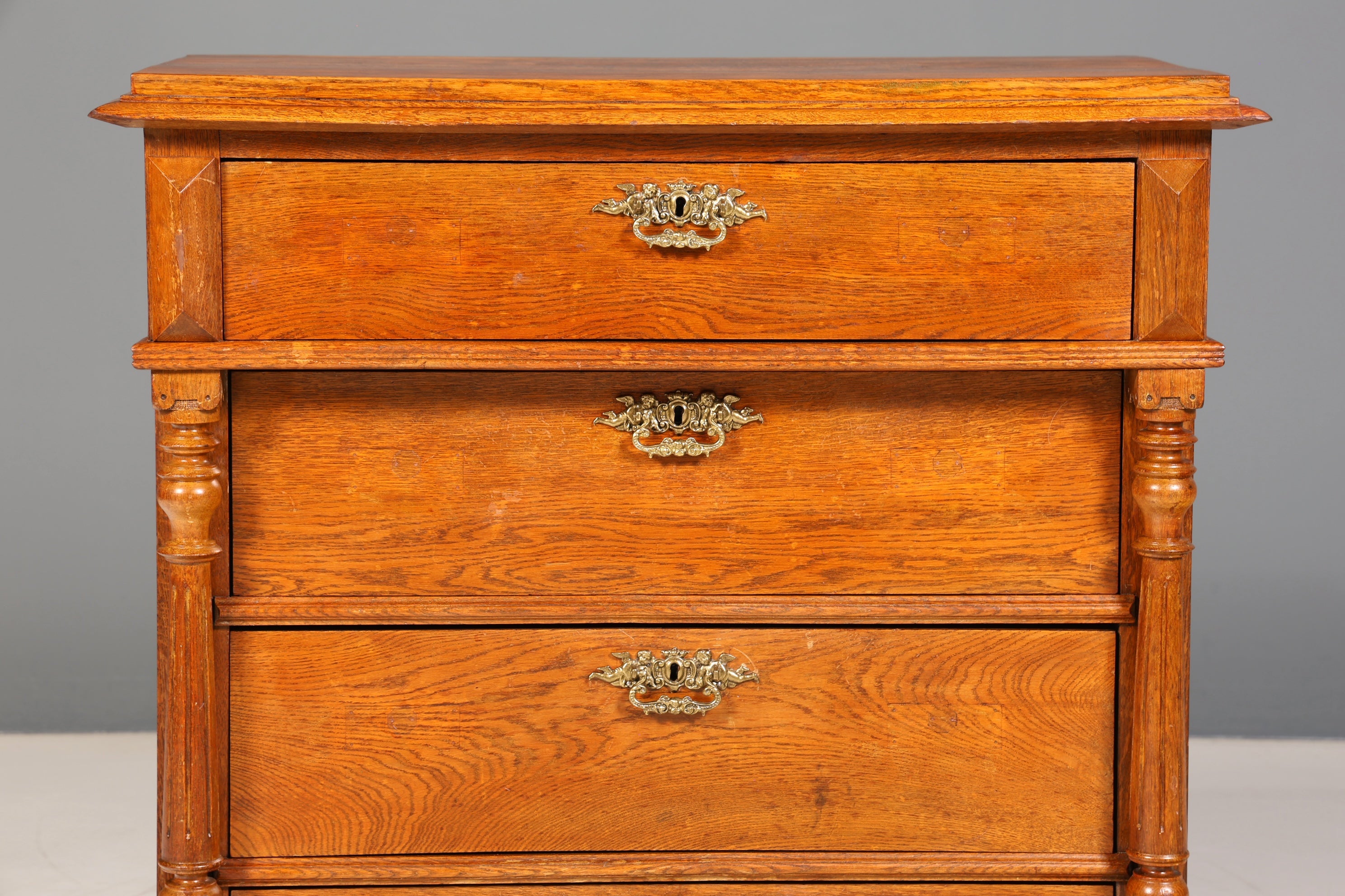 Wunderschöne Gründerzeit Kommode Louis Philippe echt Holz Eiche Schubladen Kommode Sideboard um 1880