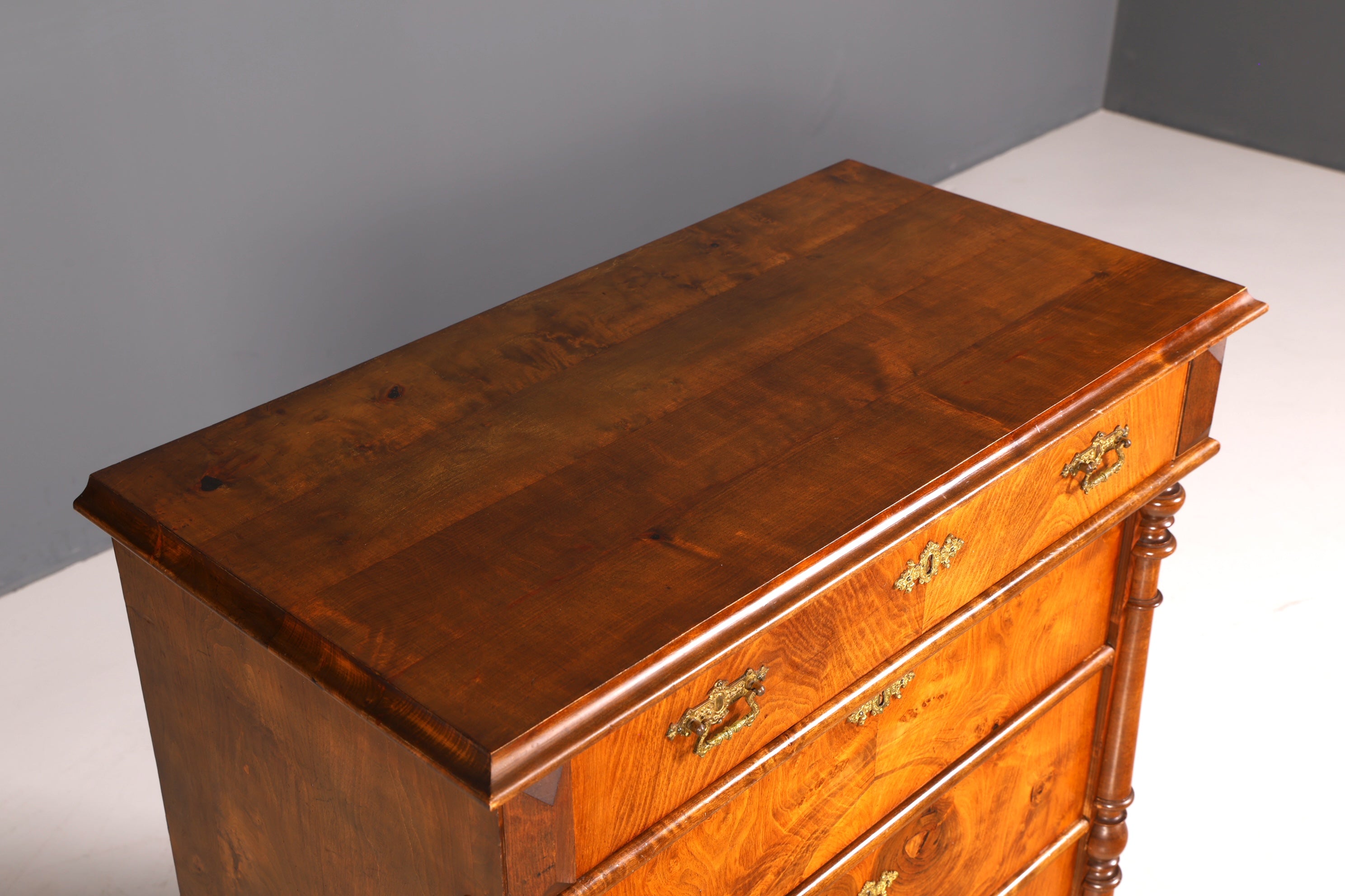 G020 Finish cm Wunderschöne Gründerzeit Kommode Jugendstil Vertiko Schubladenkommode Antik Wäschekommode