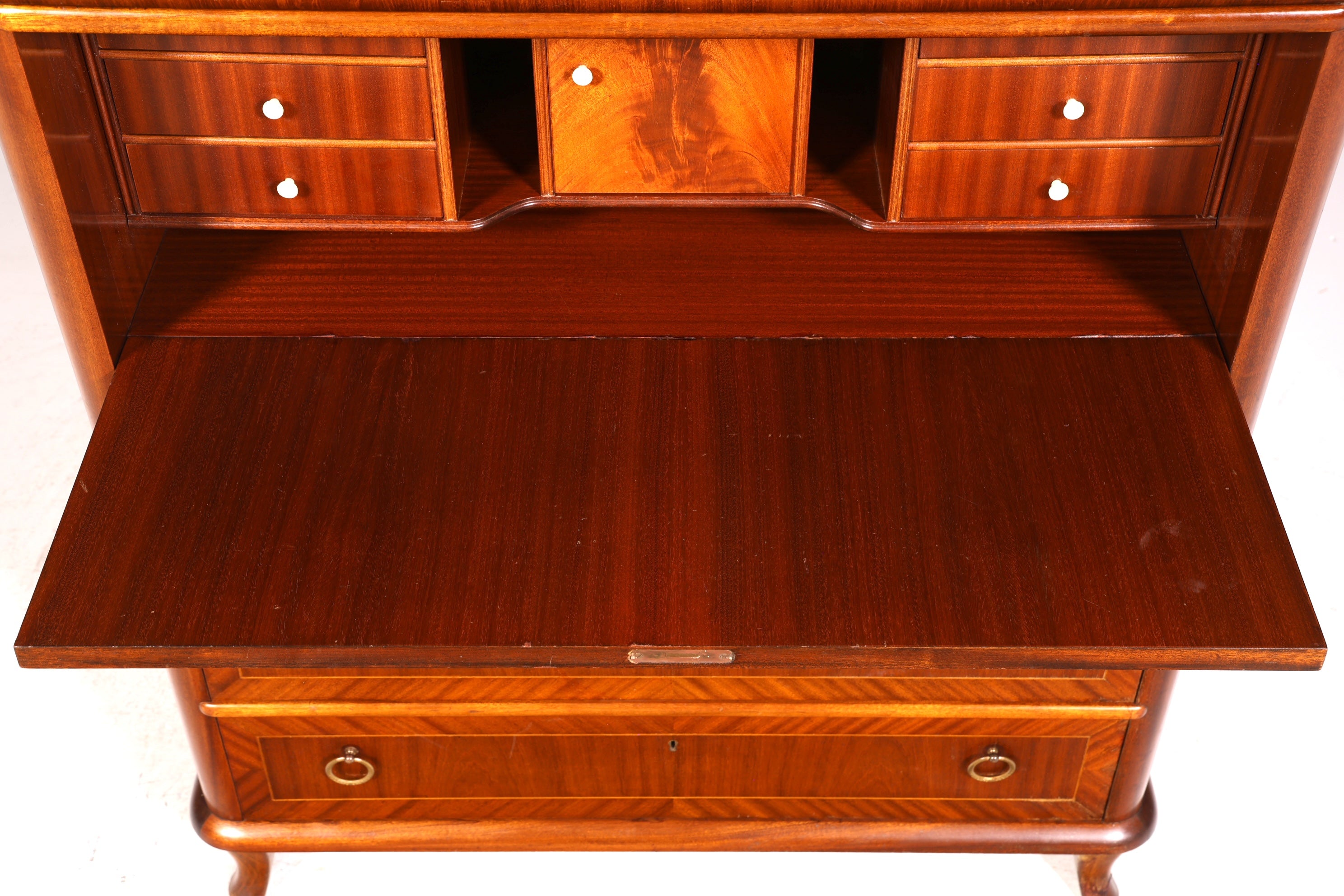 Beautiful antique-style secretary desk, office chest of drawers, Art Deco style, 1950s vertiko writing desk, chest of drawers