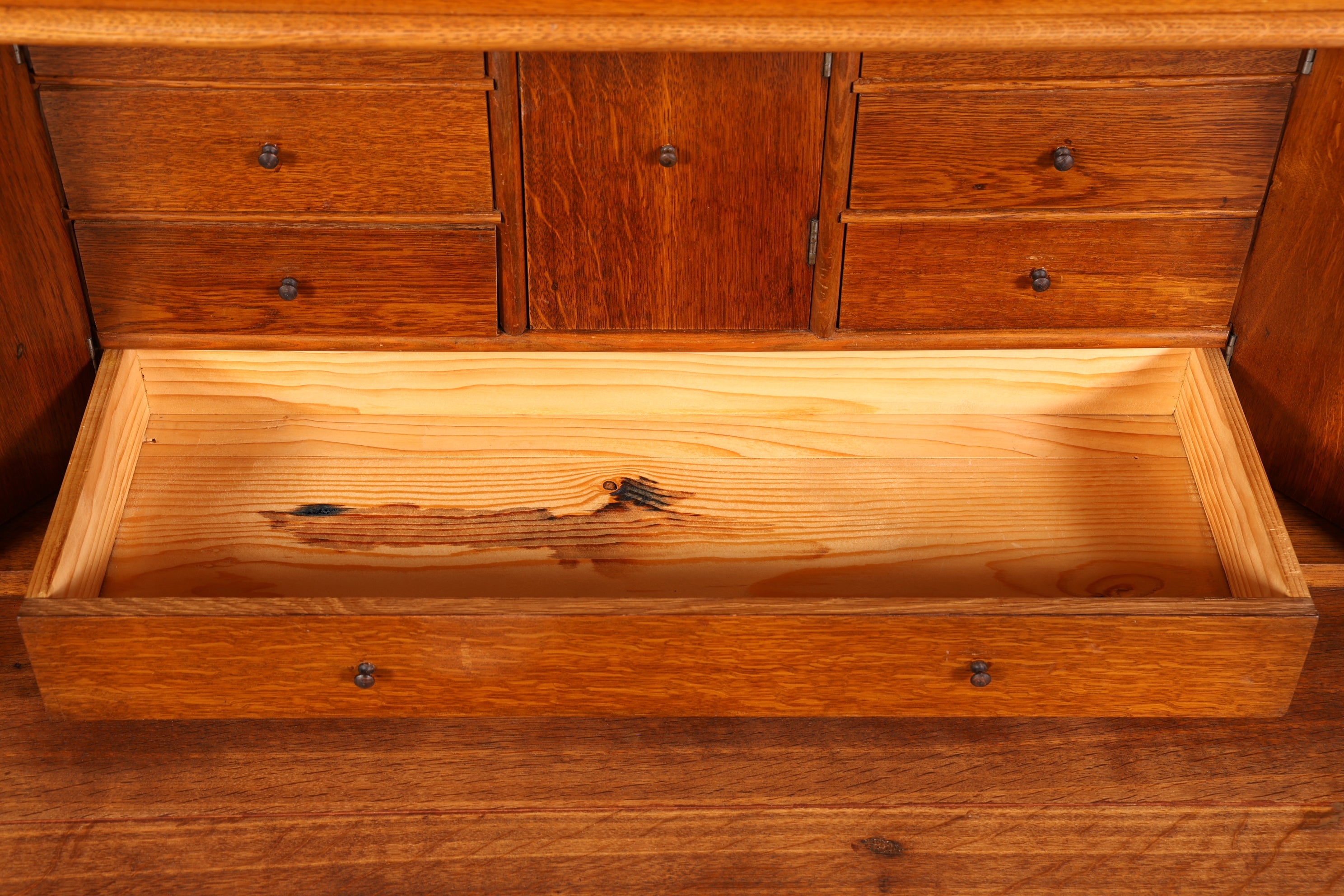 Edler Louis Philippe Sekretär um 1880 Gründerzeit Antik Schrank Chiffoniere Highboard