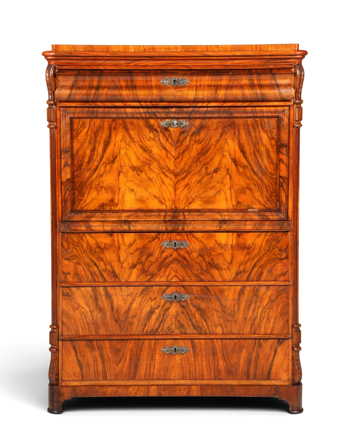 Wunderschöner Louis Philippe Sekretär um 1880 Gründerzeit Antik Schrank Chiffoniere