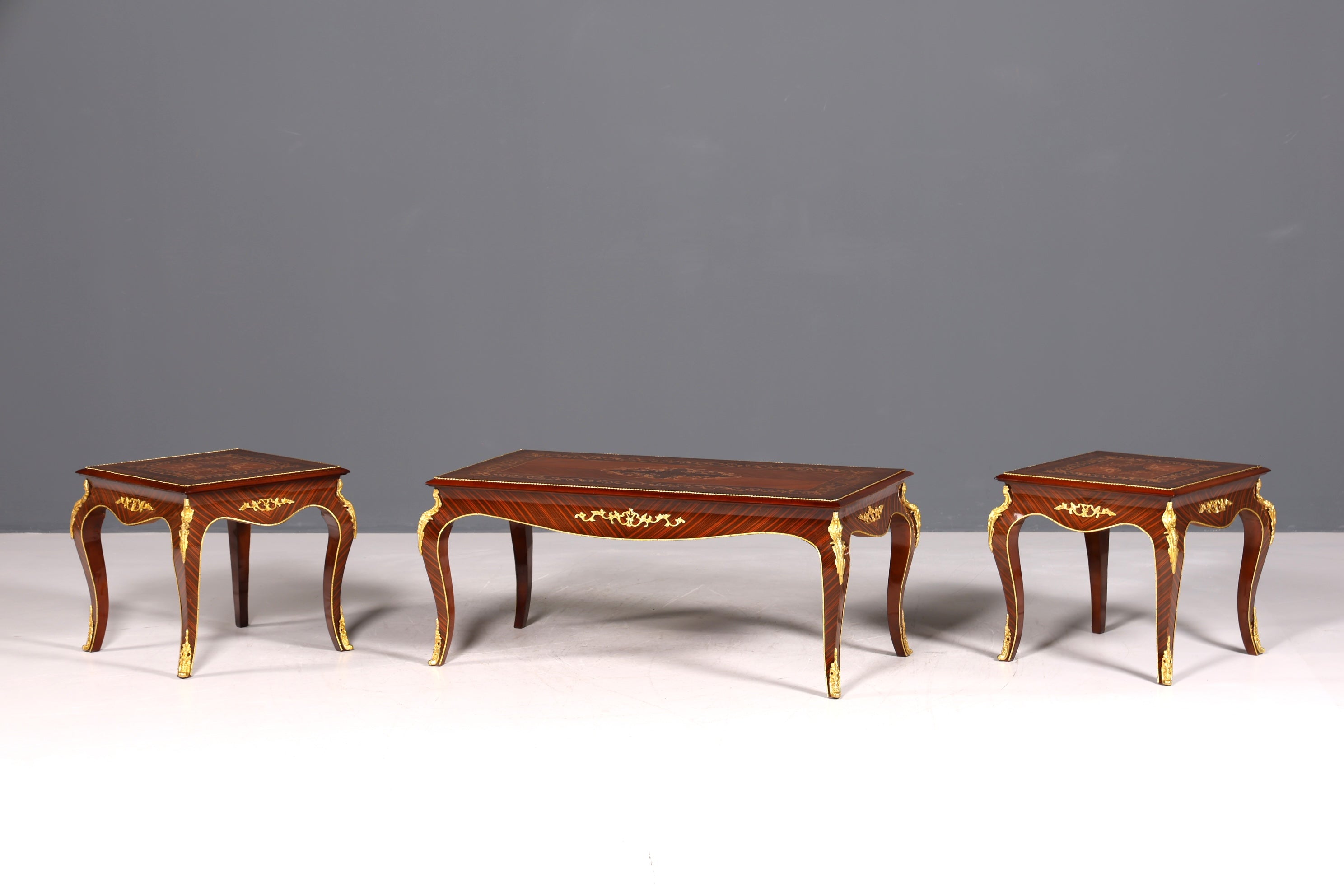 BILDER TAUSCHEN Traumhafter Barock Stil Couchtisch Intarsien Antik Messing Wohnzimmer Tisch Ablage