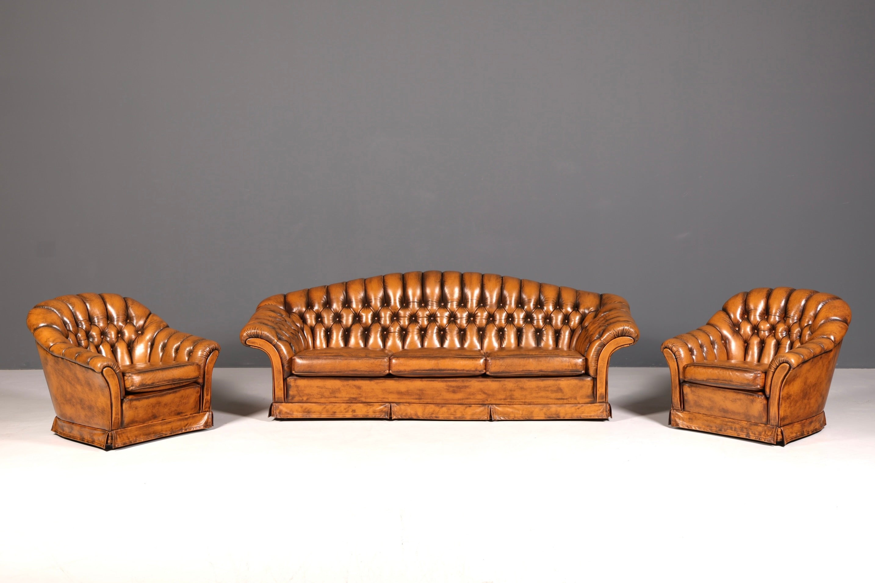 G151 Finish cm Wunderschönes Original Chesterfield Sofa 3- Sitzer echt Leder Oxblood Couch Englisch (Kopie)