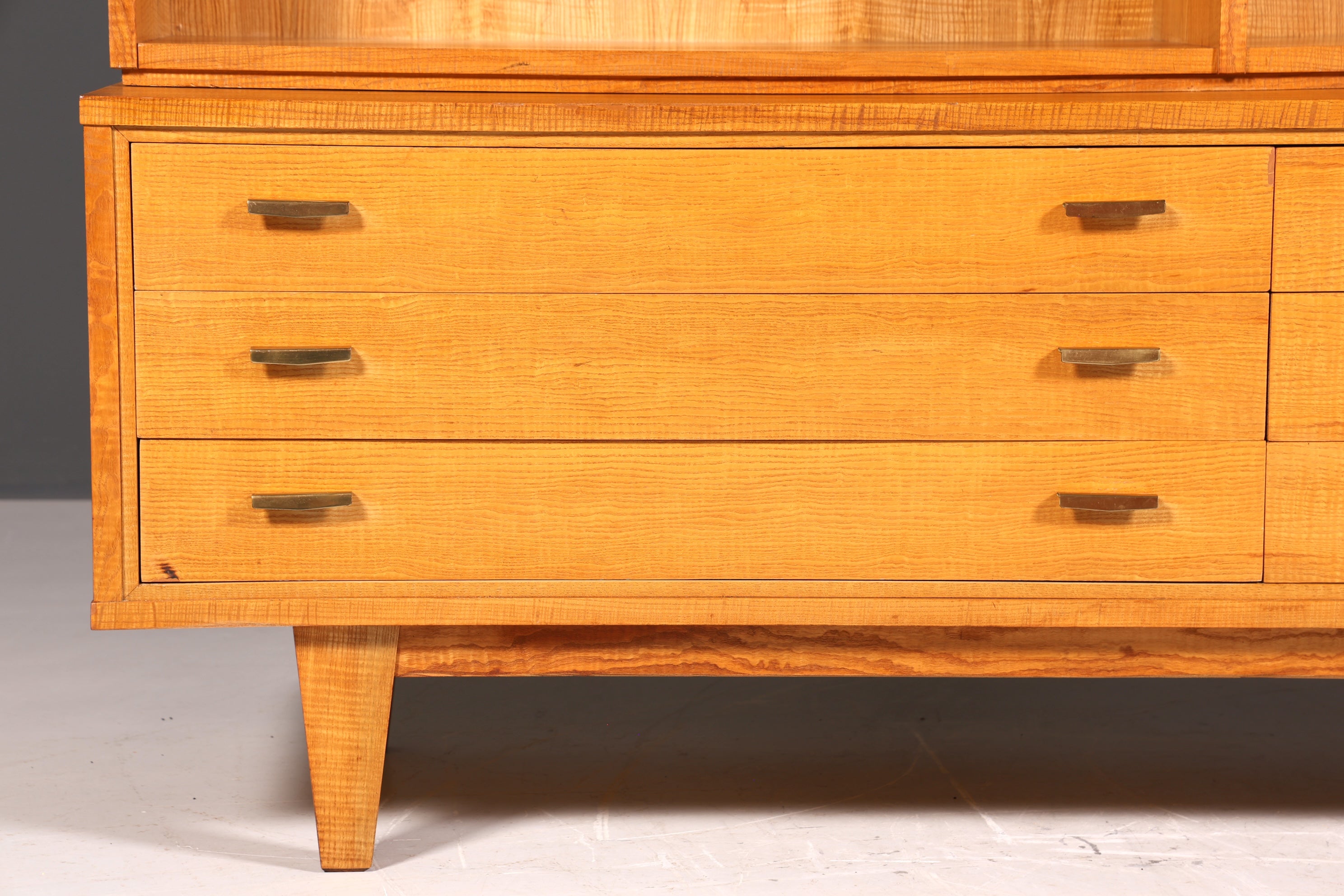 Beautiful XXL Mid Century Cabinet Bookshelf Vintage Shelf Library Wood Bookshelf