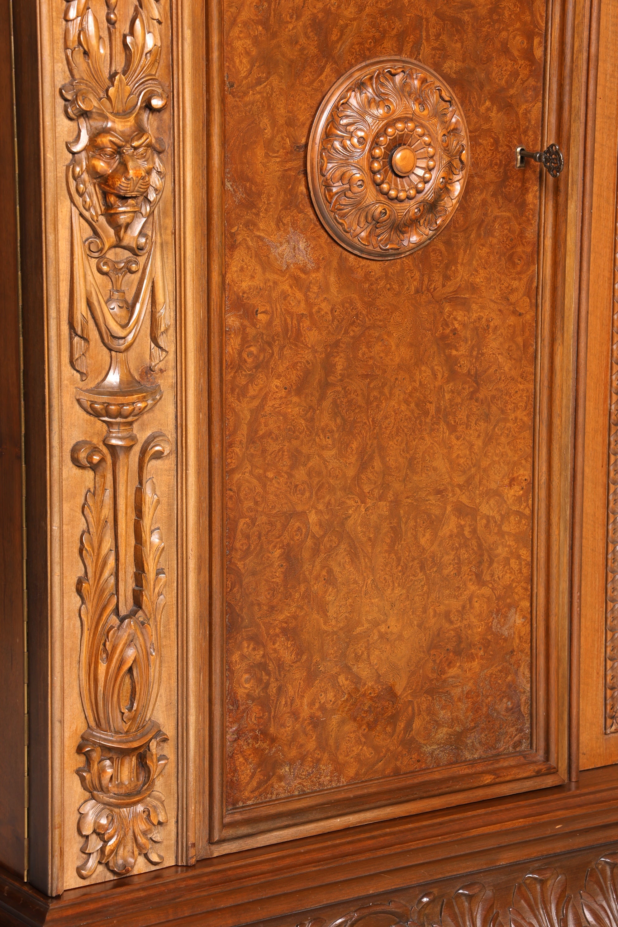 Dreamlike XXL Neo-Renaissance bookcase, antique display cabinet, gentleman&