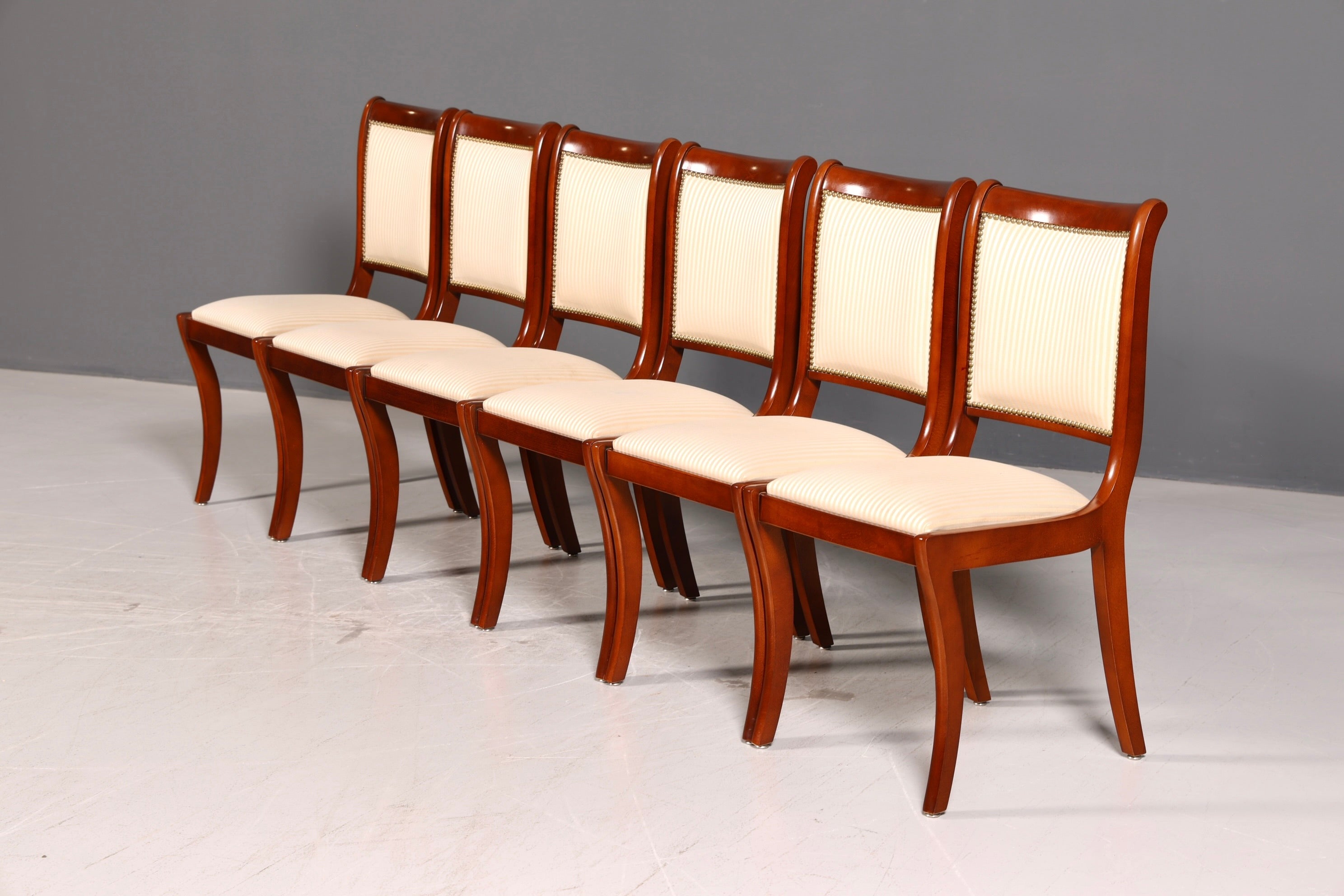 6x Edle Englische Stühle Regency Mahagoni Dining Chairs Esszimmerstühle Küchenstühle Stuhlset Vintage