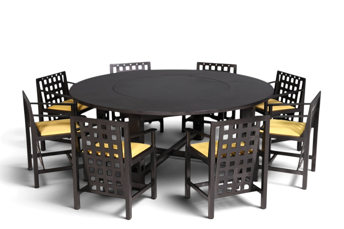 Sehr seltener Cassina Tisch DS3 Esstisch By Charles Rennie Mackintosh Küchentisch runder Tisch