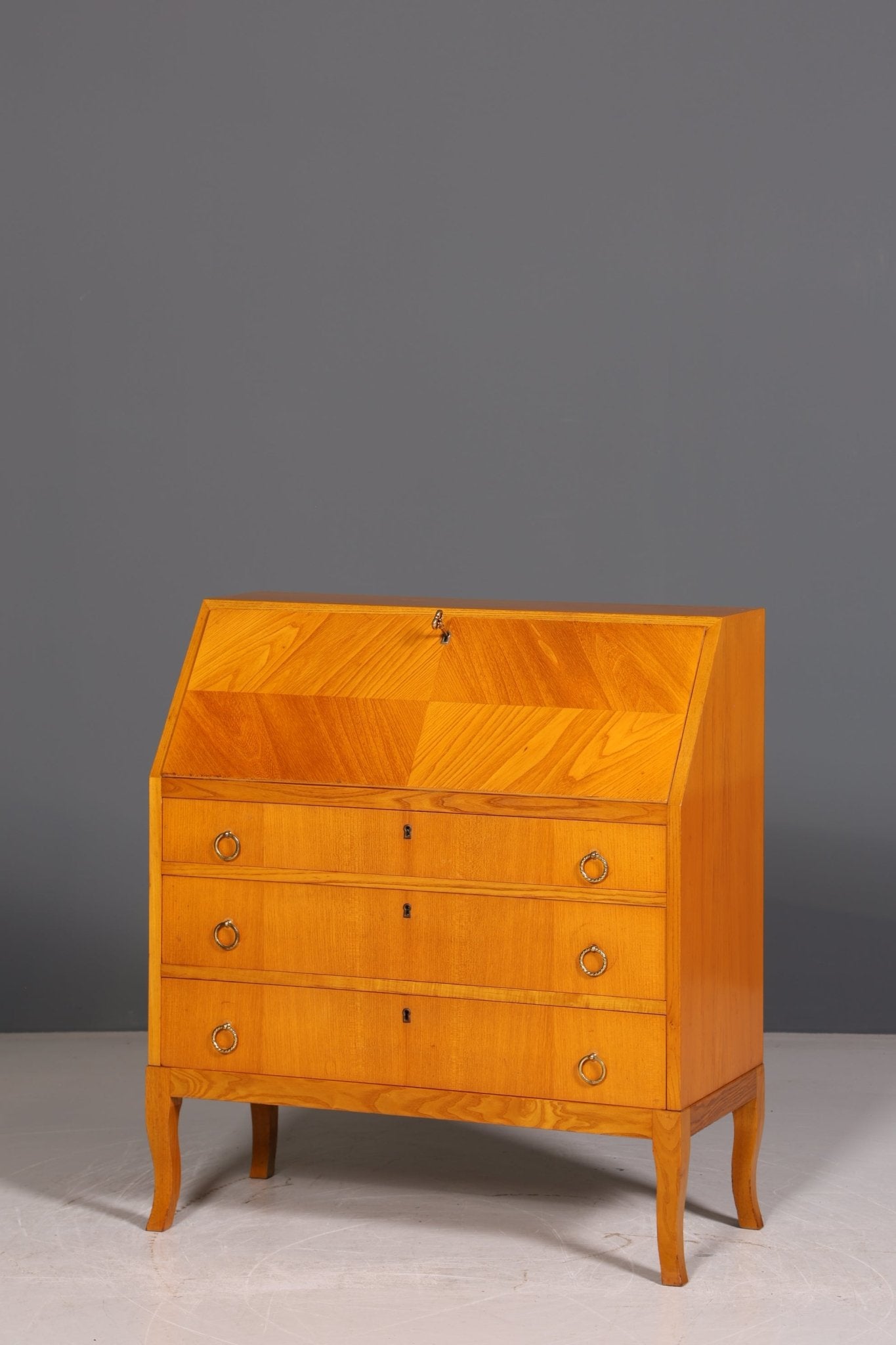 Stilvolle Mid Century Sekretär Danish Design Retro Büro Schrank Vintage Büro Kommode