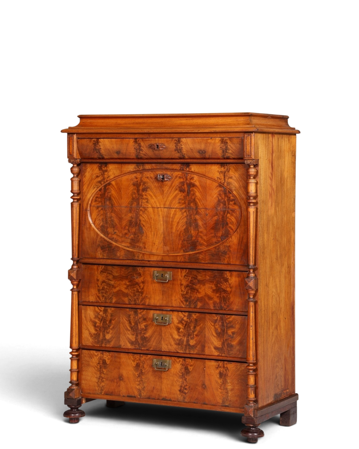 Stilvoller Gründerzeit Sekretär Vertiko Highboard Louis Philippe Kommode Schrank um 1880