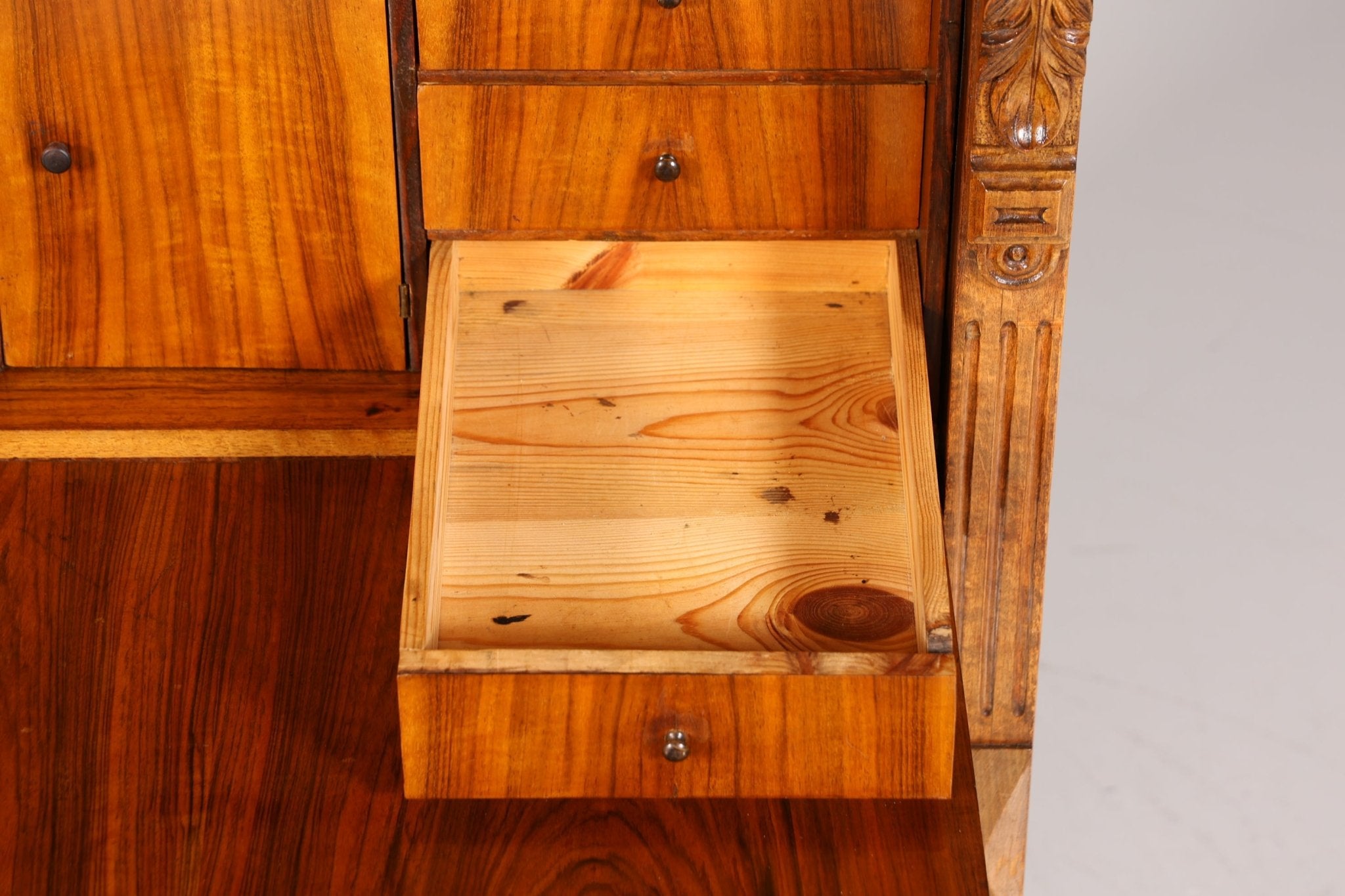 Stilvoller Gründerzeit Sekretär Vertiko Highboard Louis Philippe Kommode um 1880