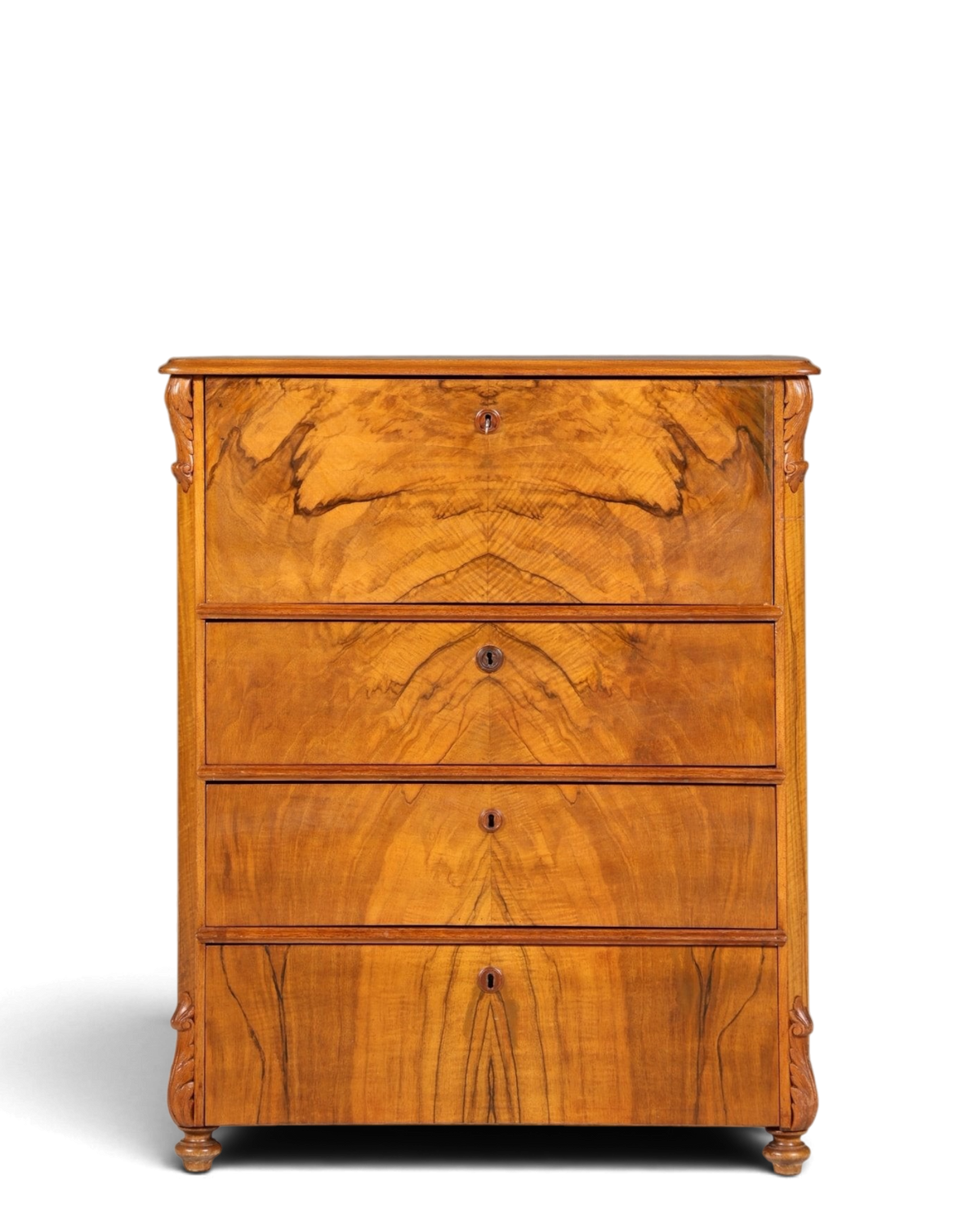 Stilvoller Louis Philippe Sekretär Biedermeier Vertiko Jugendstil Antik Kommode um 1880 Schreibkommode