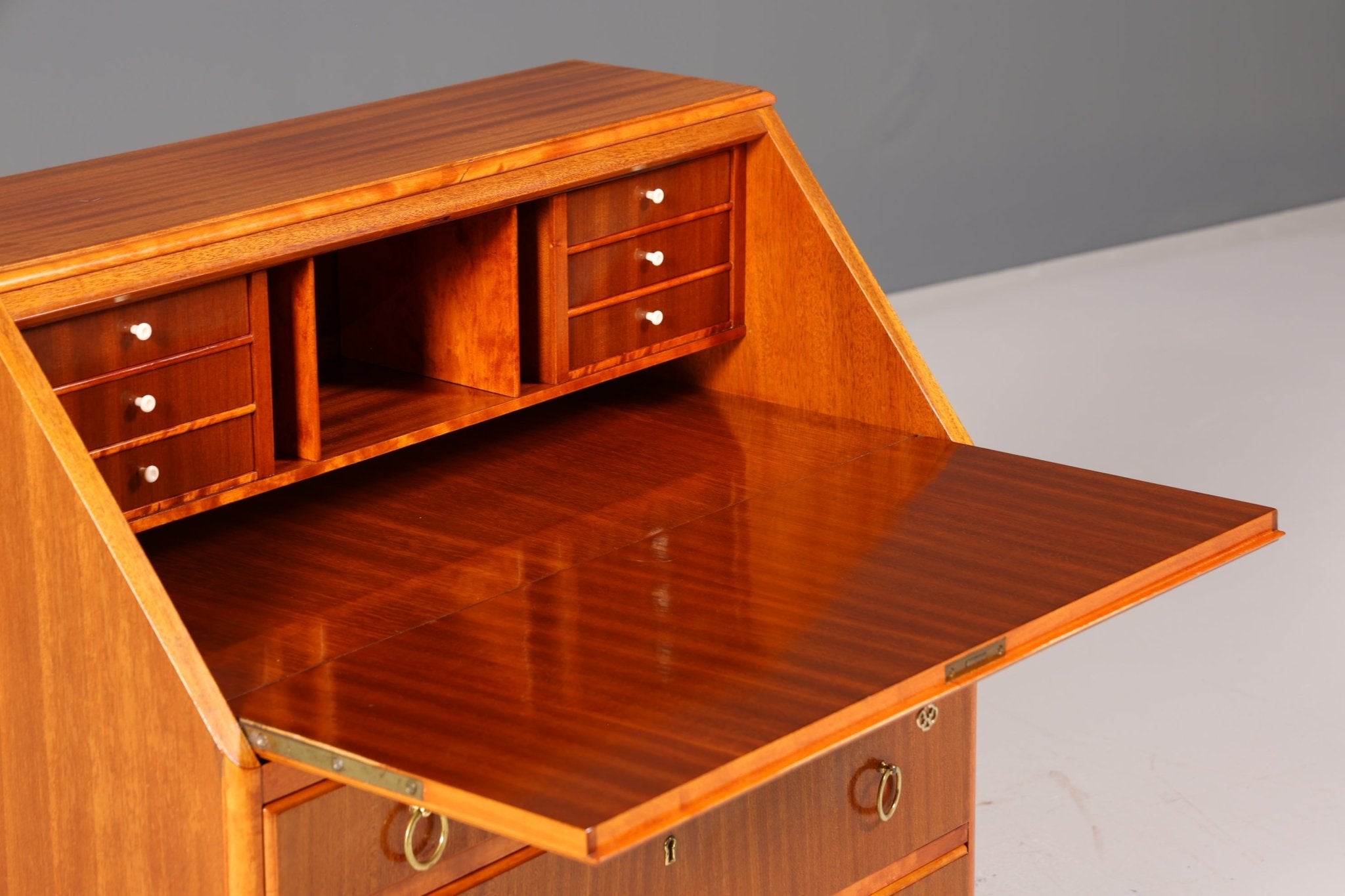 Stilvoller Mid Century Sekretär Vintage Büro Schrank Retro Kommode Office Secretary 60s