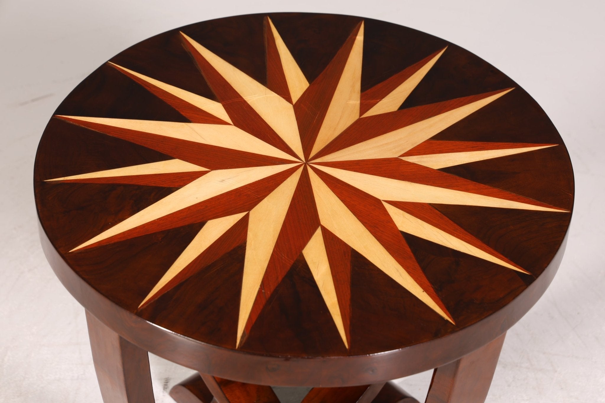 Wunderschöner Art Deco Design Tisch Luxus Couchtisch Beistelltisch Ablagetisch Holz Tisch