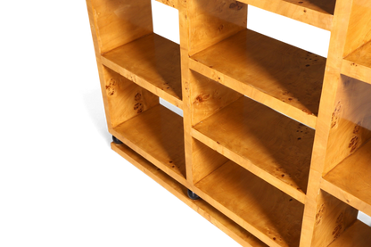 Edles Art Deco Design XXL Bücherregal Birke Luxus Möbel Schrank Kult Regal