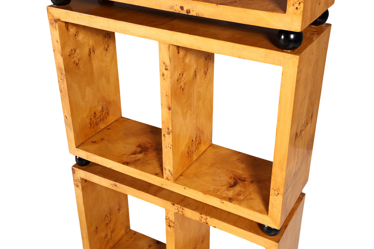 Wunderschönes Art Deco Design Bücherregal Birke Luxus Regal Bookshelf
