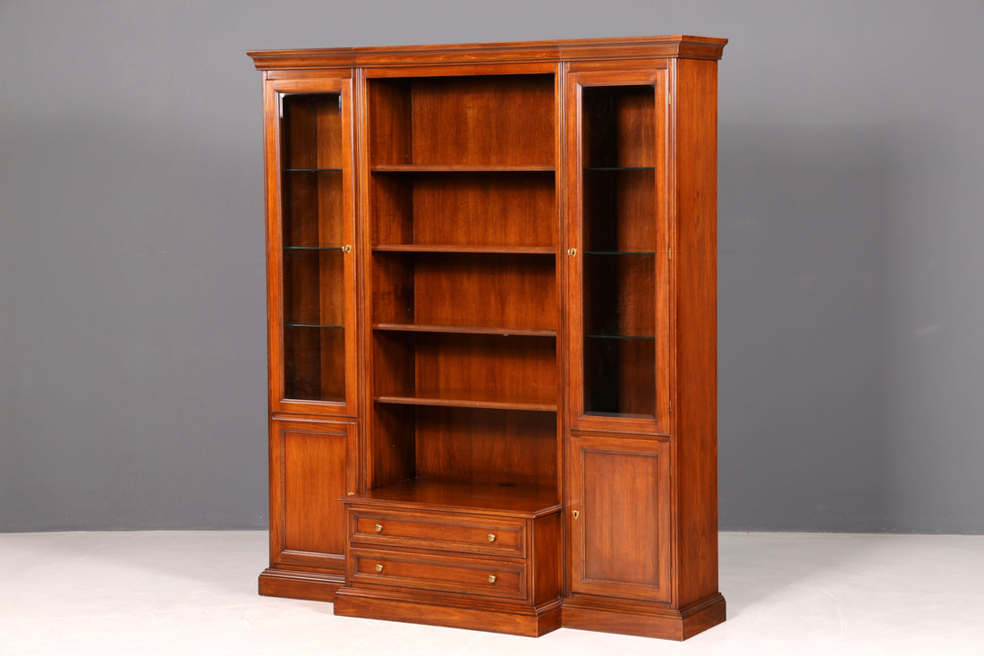 Prachtige originele Selva-boekenkast, boekenkast met vitrines, rek, bibliotheek, Made in Italy, vintage