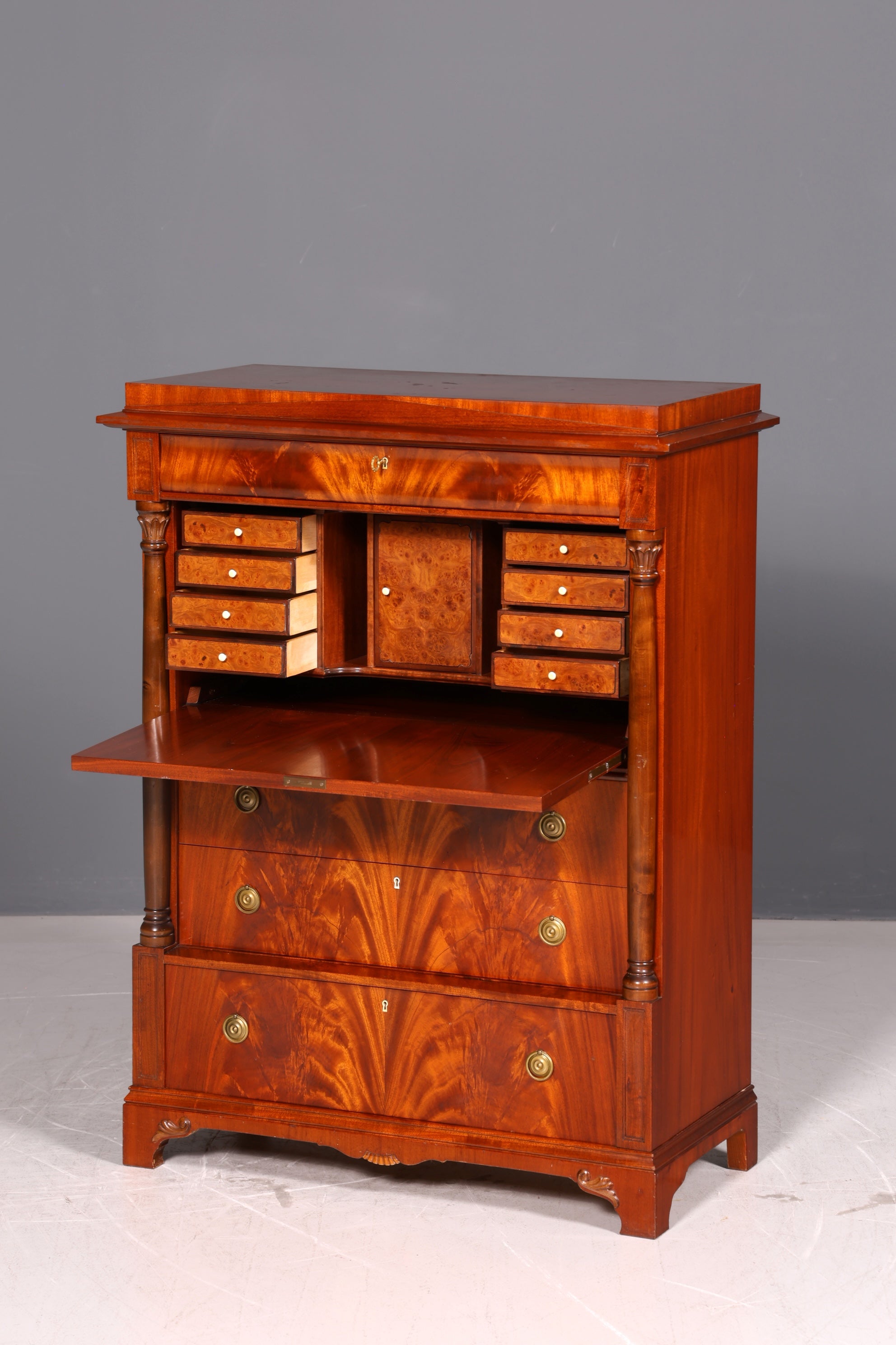 Wunderschöner Original Biedermeier Sekretär Englisch Kommode Antik Bürokommode