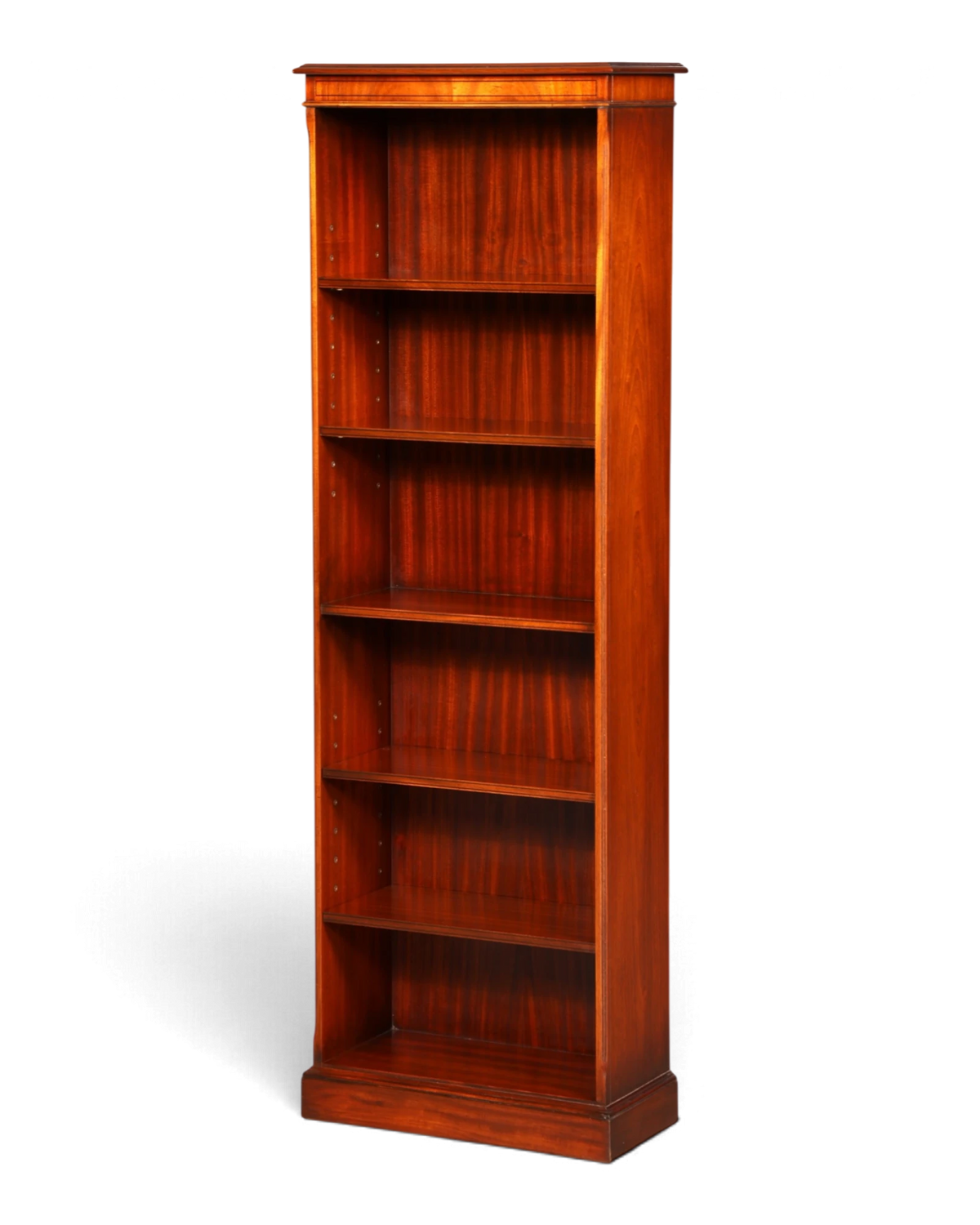 Original Bevan Funnell Reprodux Englisches Bücherregal Mahagoni Regal Bookcase Bücherschrank schmal Vintage