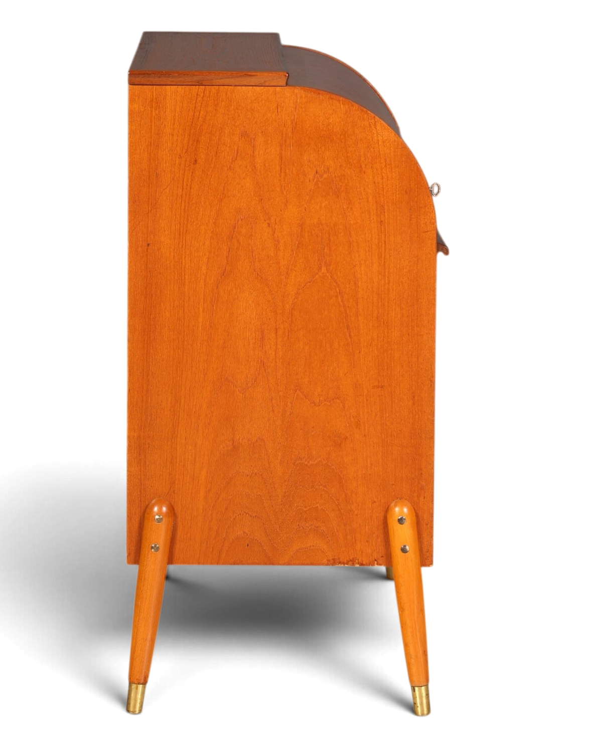 Prachtige mid-century rolluiksecretaire, schrijfcommode, kantoorkast, vintage jaren 60, hout