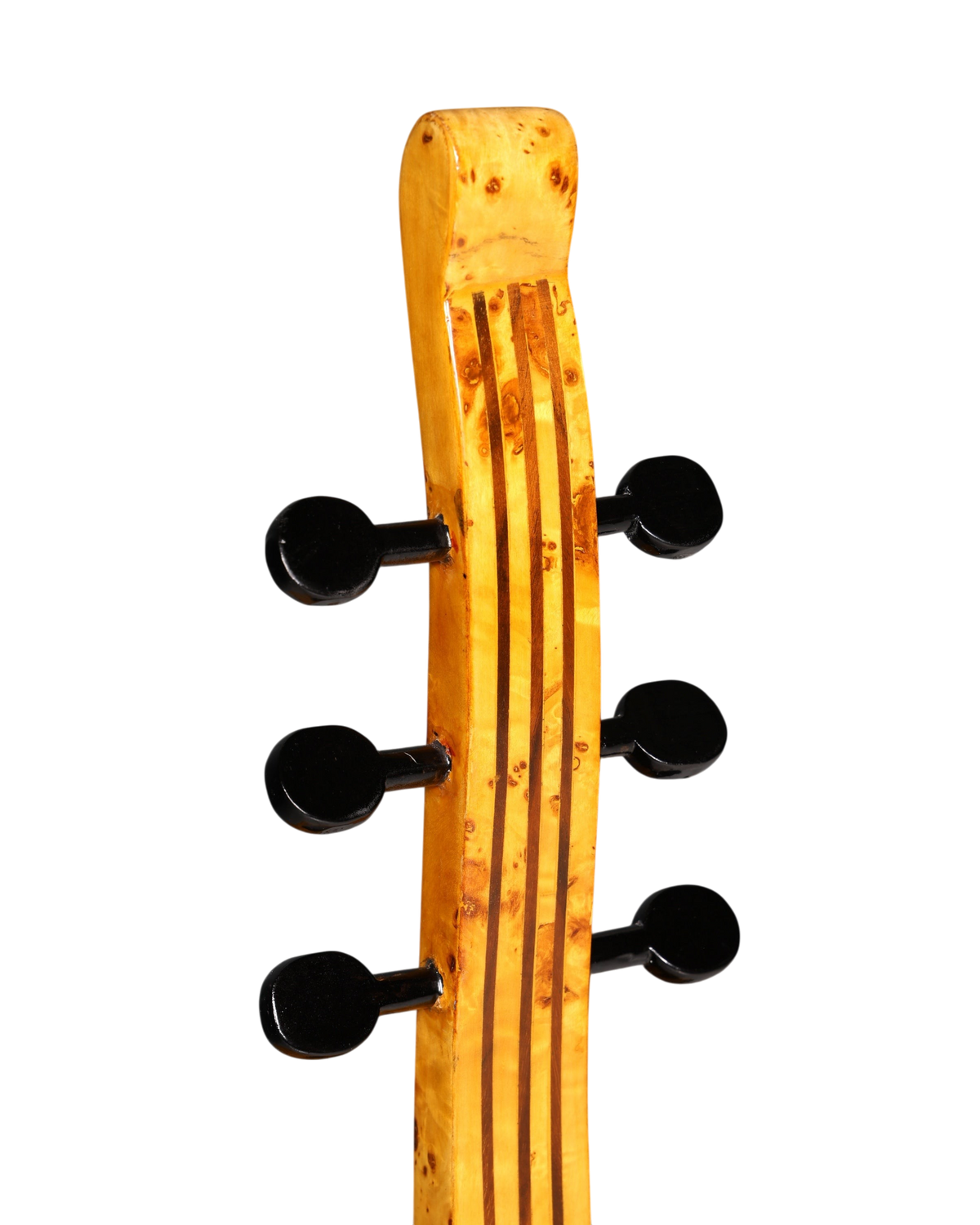 Traumhafte Art Deco Stil Kommode in Kontrabass Form Birke Vertiko Schubladenkommode Gitarren Kommode