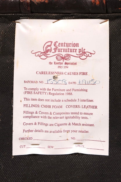 Stijlvolle originele Chesterfield Centurion fauteuil bruin echt leer Engelse armleunstoel herensstoel VK 1 van 2