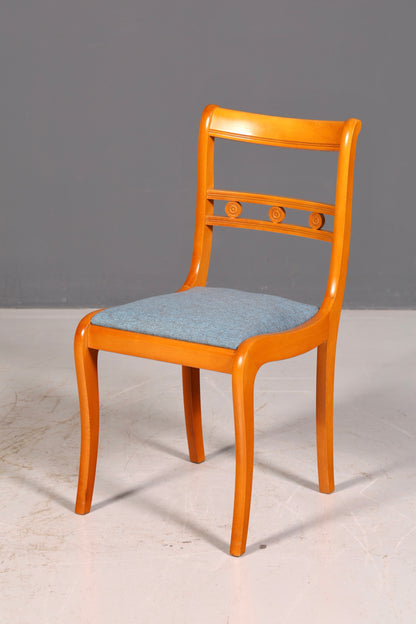 Edles 4er-Set Englische Esszimmerstühle Dining Chairs Antik 60er Jahre Küchenstühle Stuhlset neu bezogen