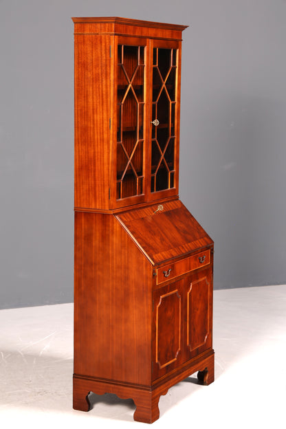 G401 Finish cm Wunderschöner Englischer Sekretär Büro Aufsatzsekretär Antik 60S Vitrinen Schrank UK (Kopie)