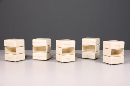 Rare Mid-Century Chest of Drawers, Space Age Modular Nightstand Design, French Vintage Chest of Drawers, 1 of 5