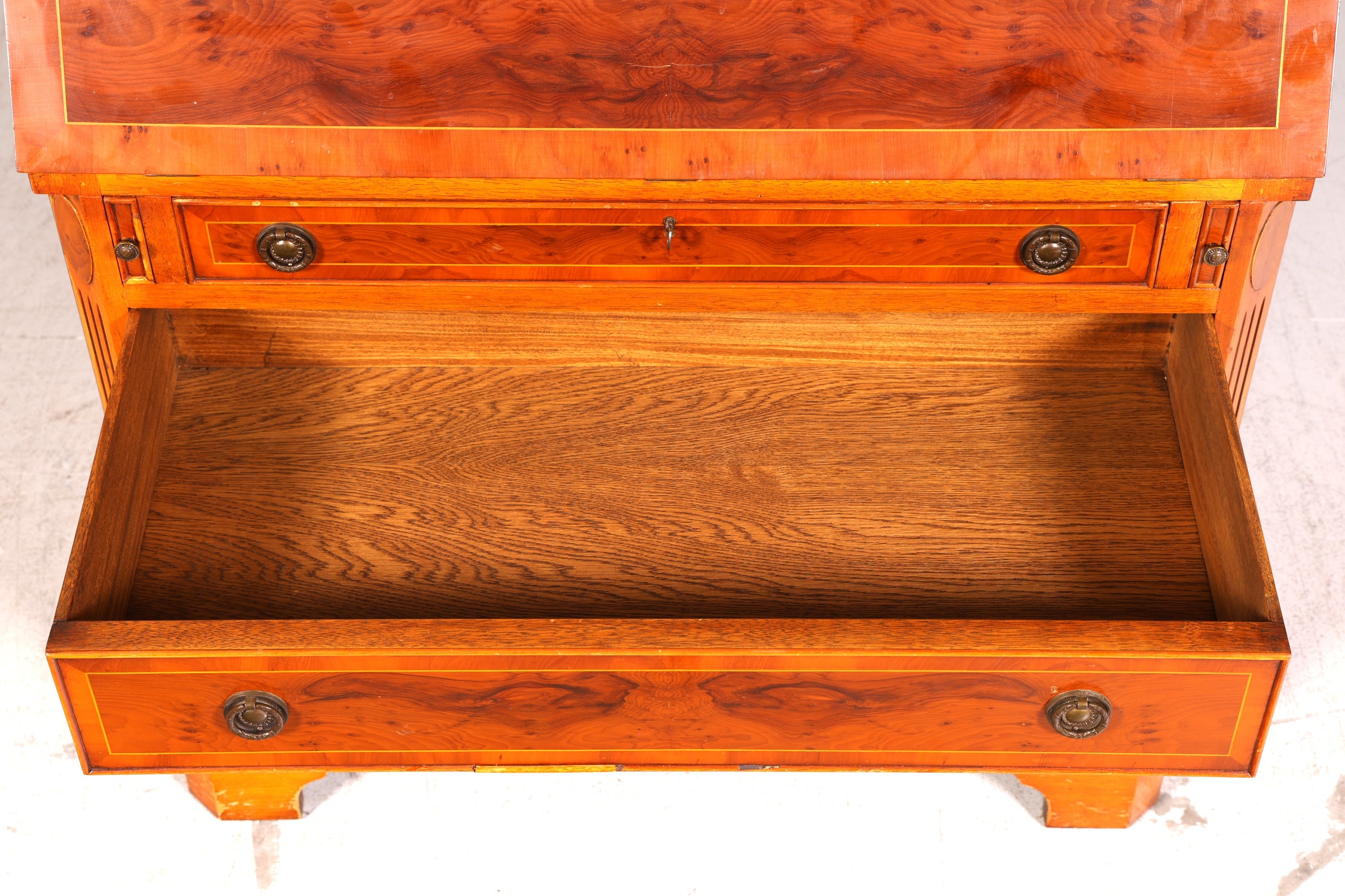 Wunderschöner Englischer Sekretär Eibe Schreibkommode 60er Kommode UK Schreibtisch Vintage