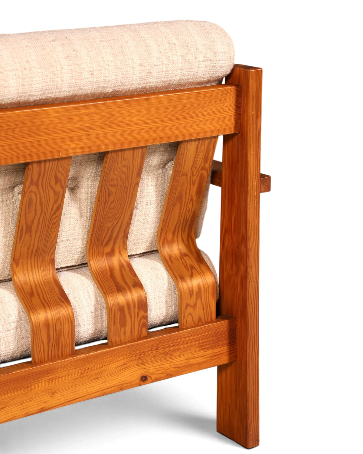 Schlichter Mid Century Sessel Danish Design Armlehnsessel echt Holz Relax Sessel 1 von 2