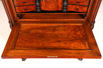 Wunderschöner Louis Philippe Sekretär Vertiko Highboard Schreibsekretär Biedermeier Massivholz um 1880
