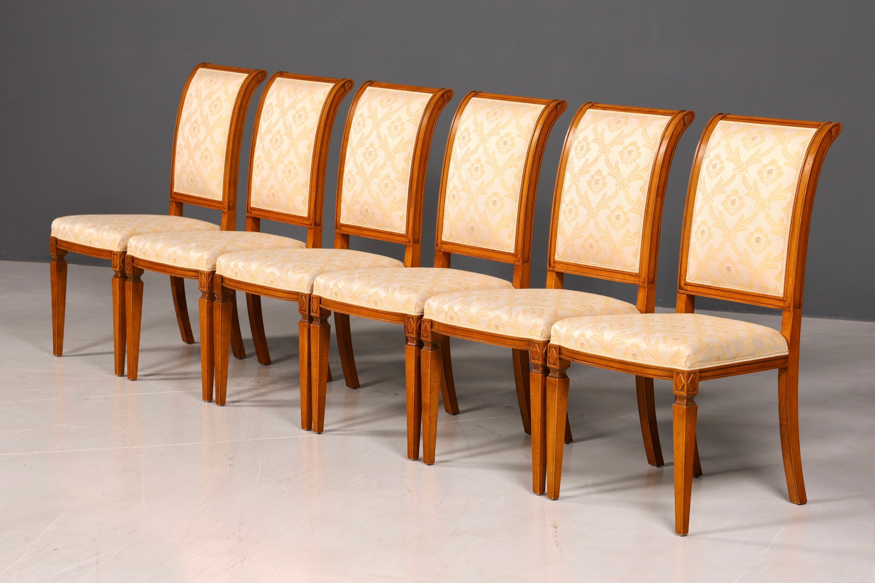 G674 Finish cm SELVA 6x Edle Englische Stühle Englisch Dining Chairs Antik 60er Jahre Regency Küchenstühle Stuhlset (Kopie 2)