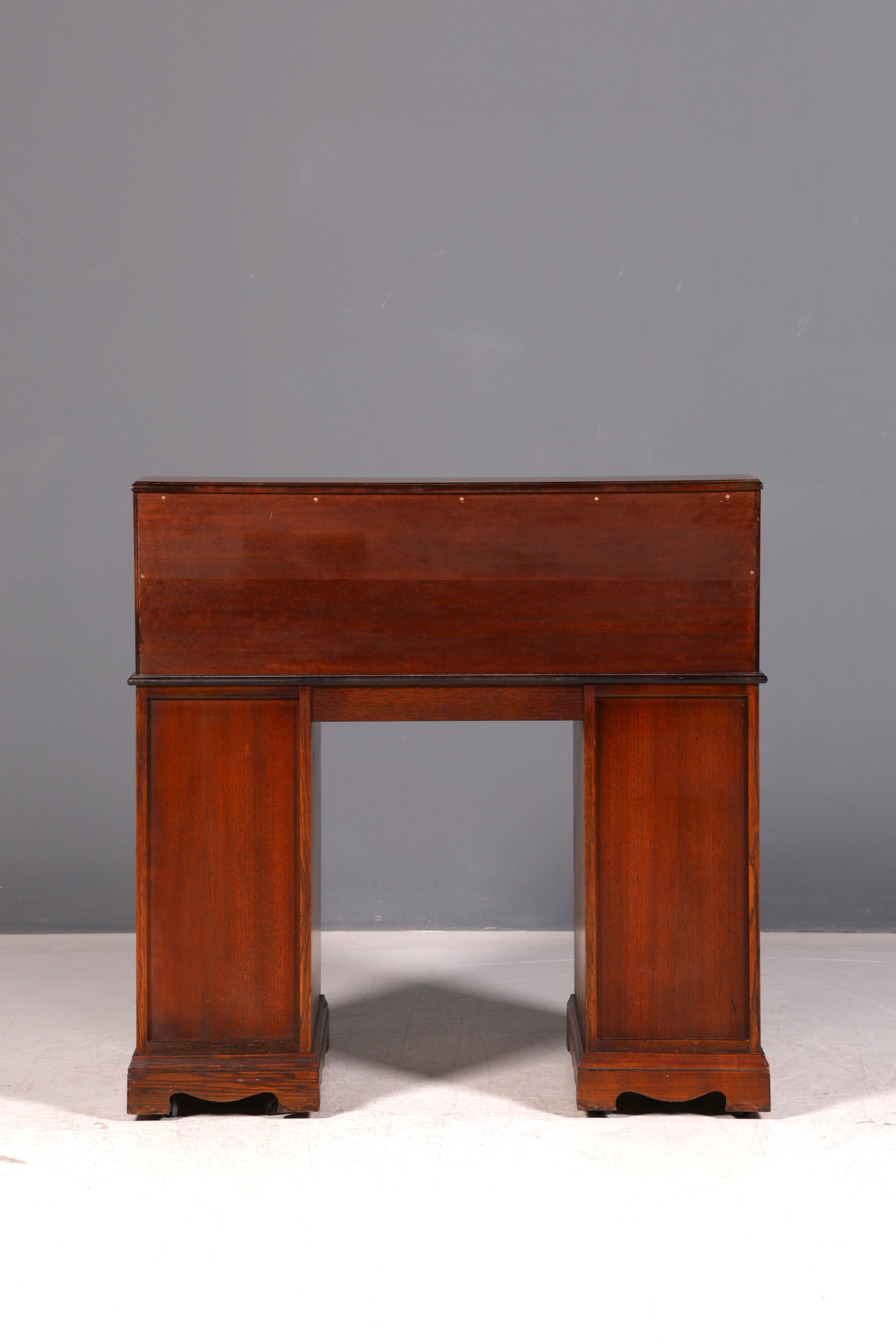 Wunderschöner Englischer Rollladen Schreibtisch Rolltop Desk Sekretär Antik echt Lederauflage Bürotisch Vintage