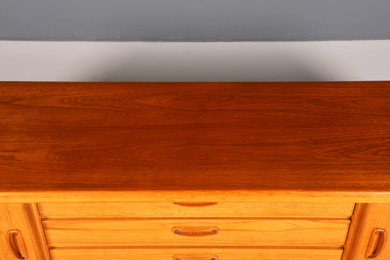 F960 Finish cm Schlichtes Mid Century Sideboard Vintage TV Kommode 60s Schrank Longboard Retro Lowboard