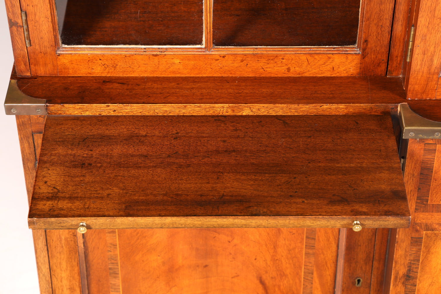 Wunderschöner Maritimer Vitrinenschrank Englisch Bibliothek Bücherschrank Buffet Antik Massiv Echt Holz Schrank UK Vintage