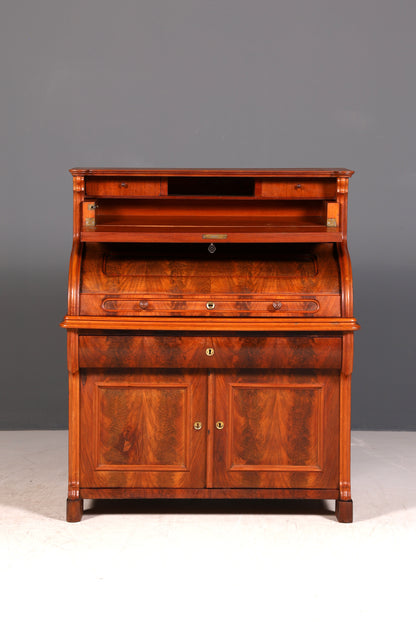 G272 Finish cm Beeindruckender Louis Philippe Sekretär Antik Rollladen Sekretär Schreibtisch Nussbaum Aufsatzsekretär (Kopie)