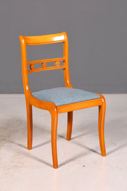 Edles 4er-Set Englische Esszimmerstühle Dining Chairs Antik 60er Jahre Küchenstühle Stuhlset neu bezogen