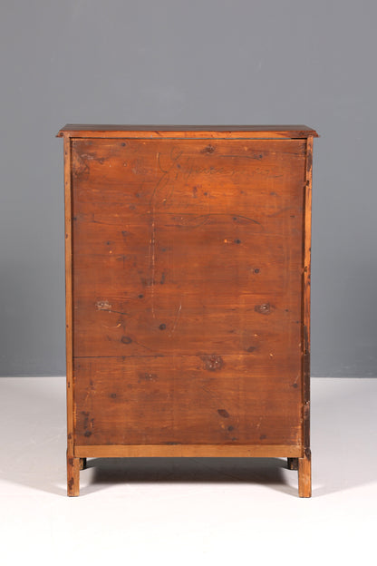 F841 Finish Wunderschöner Gründerzeit Sekretär Kommode Jugendstil Schubladenkommode Antik Vertiko