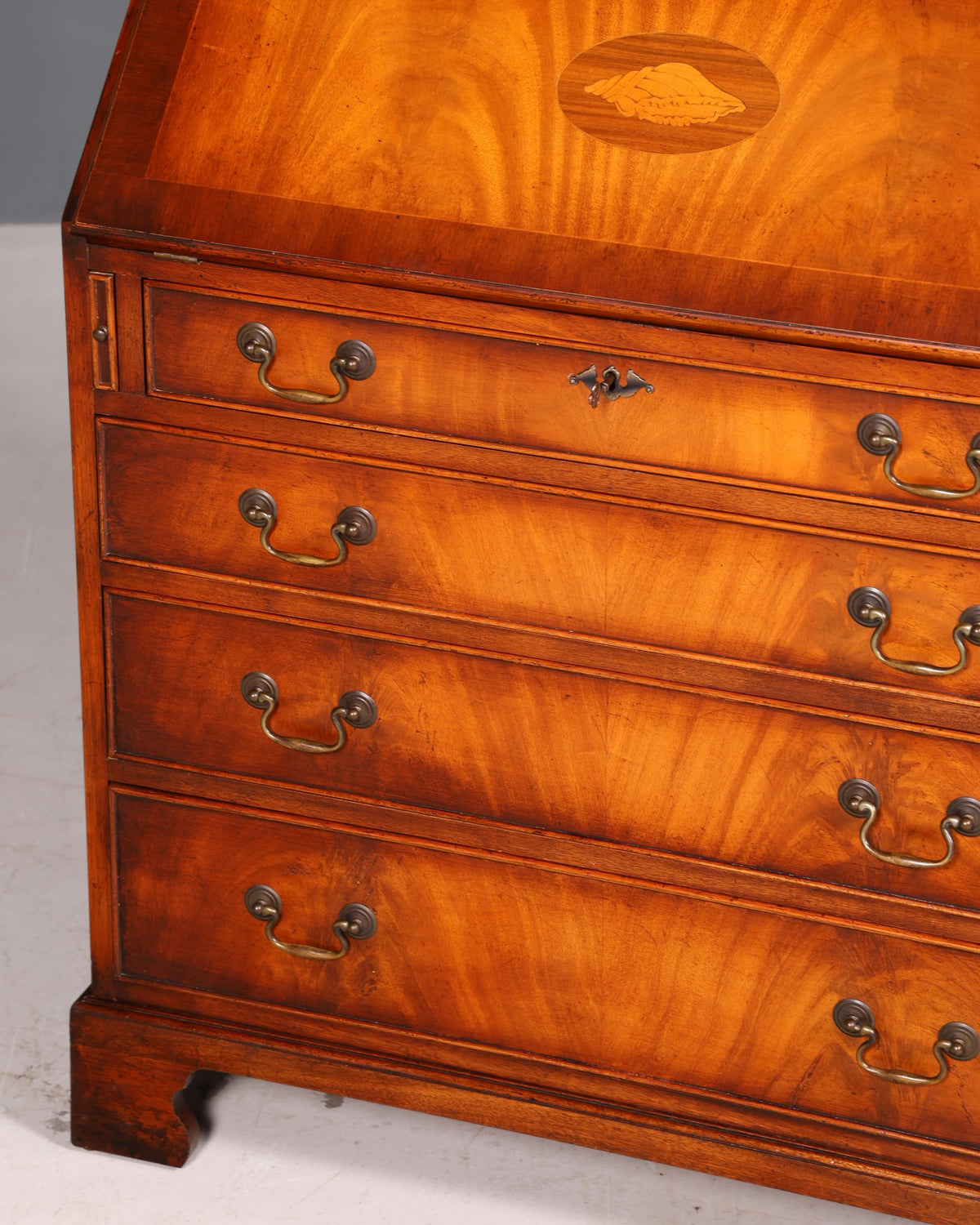 Prachtige Engelse secretaire met opzetkast, secretaire, boekenkast, vitrine, mahonie, antiek, kantoorschrijftafel, VK