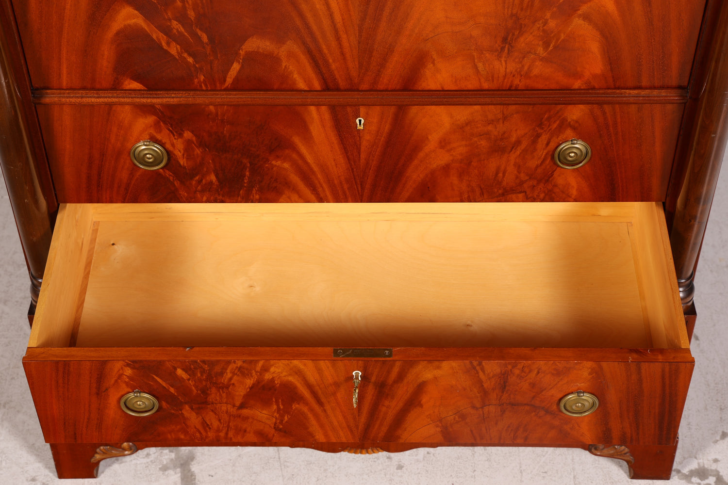 Wunderschöner Original Biedermeier Sekretär Englisch Kommode Antik Bürokommode