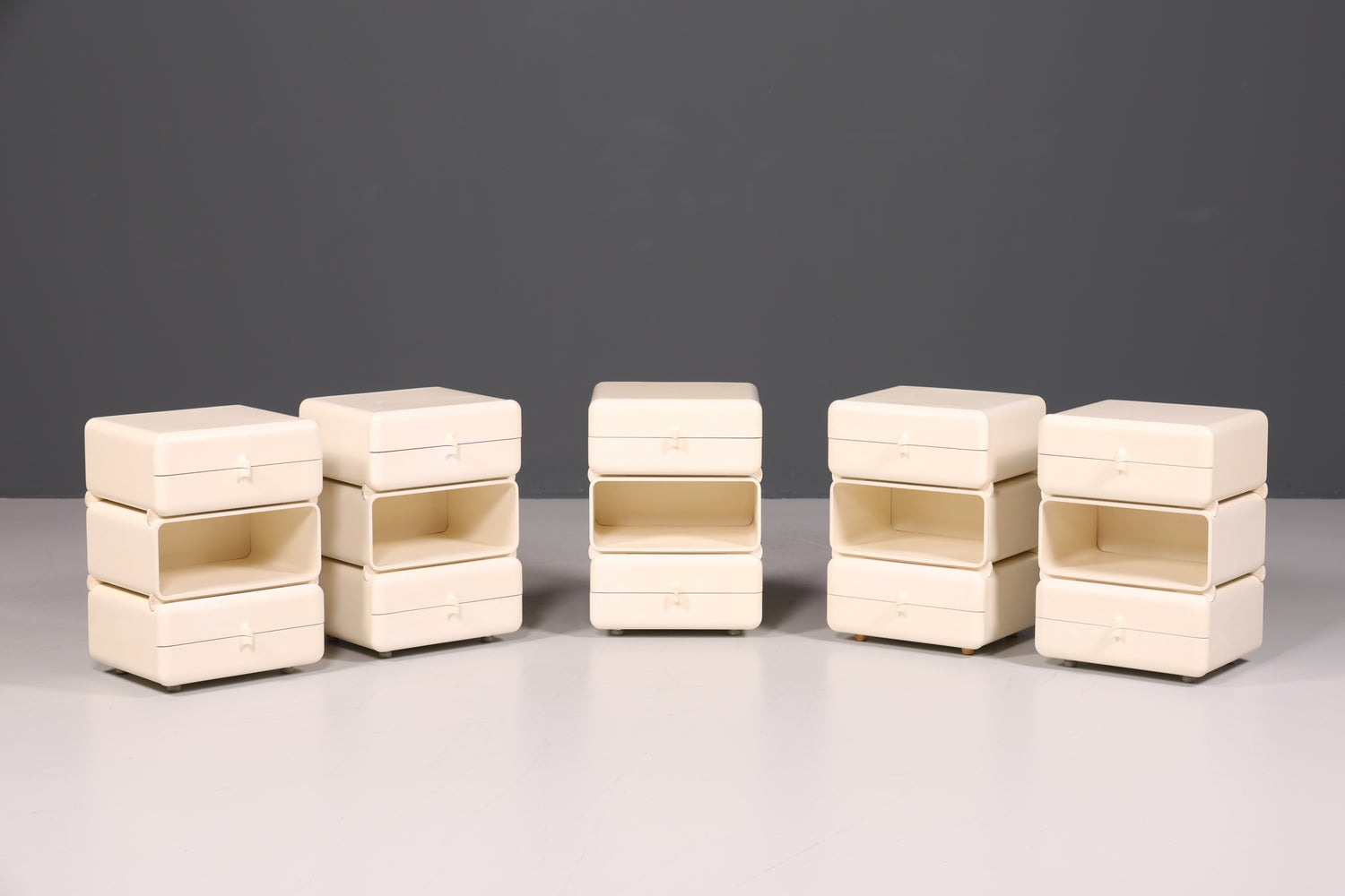 Rare Mid-Century Chest of Drawers, Space Age Modular Nightstand Design, French Vintage Chest of Drawers, 1 of 5