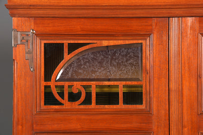 Edler Jugendstil Schrank Kleiderschrank Antik Eiche Wäscheschrank Dielenschrank