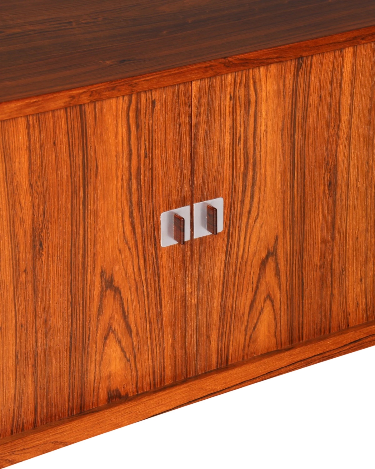 Beeindruckendes Original Hans J. Wegner für RY Møbler Modell RY 25 Sideboard Palisander Holz TV Kommode Vintage Schiebetür Schrank 2 von 2