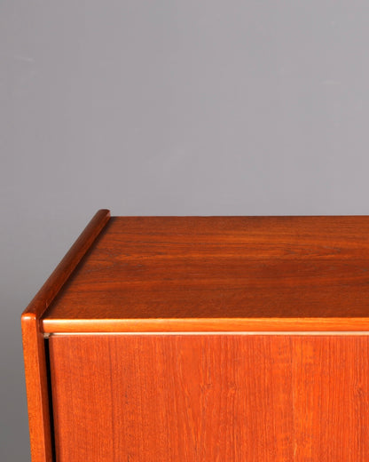 Dreamy mid-century sideboard, teak highboard cabinet, vintage Danish design chest of drawers