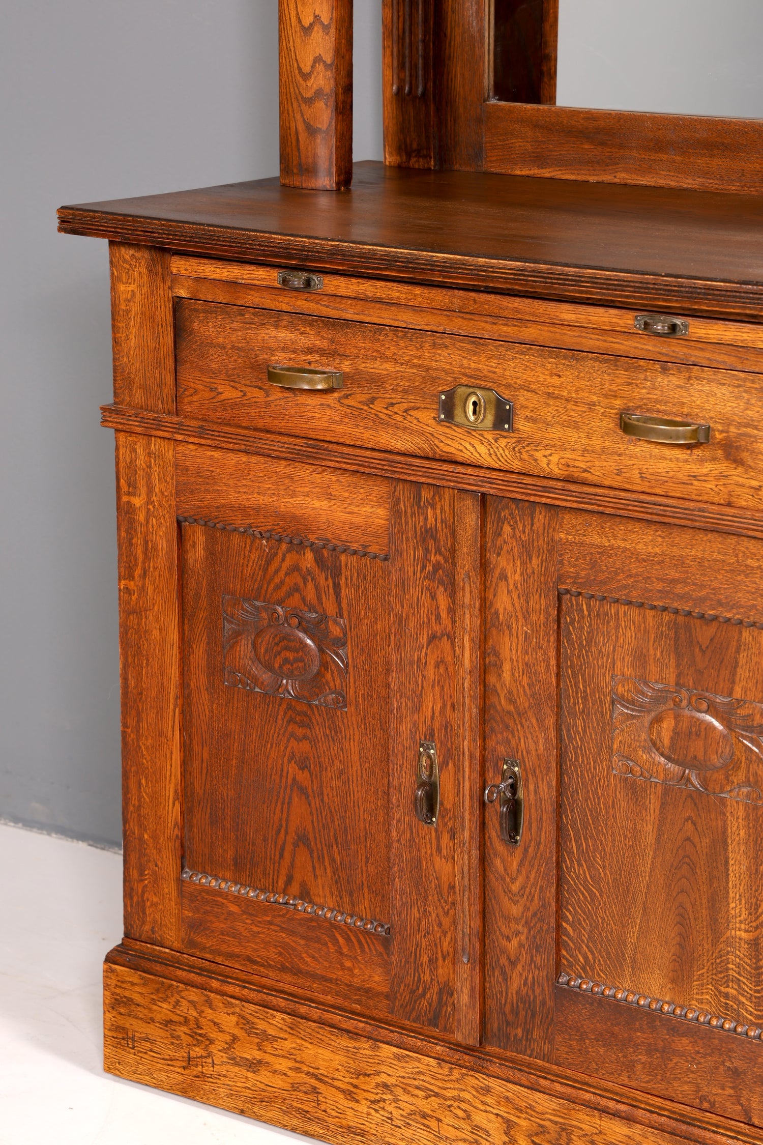 Wunderschönes Jugendstil Sideboard Antik Eiche Kredenz Buffet Anrichte Schrank Kommode