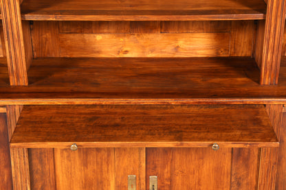 Traumhaftes XXL massiv Holz Regal Kolonial Schrank Antik Stil Bücherregal Kommode Bibliothek Bücherwand