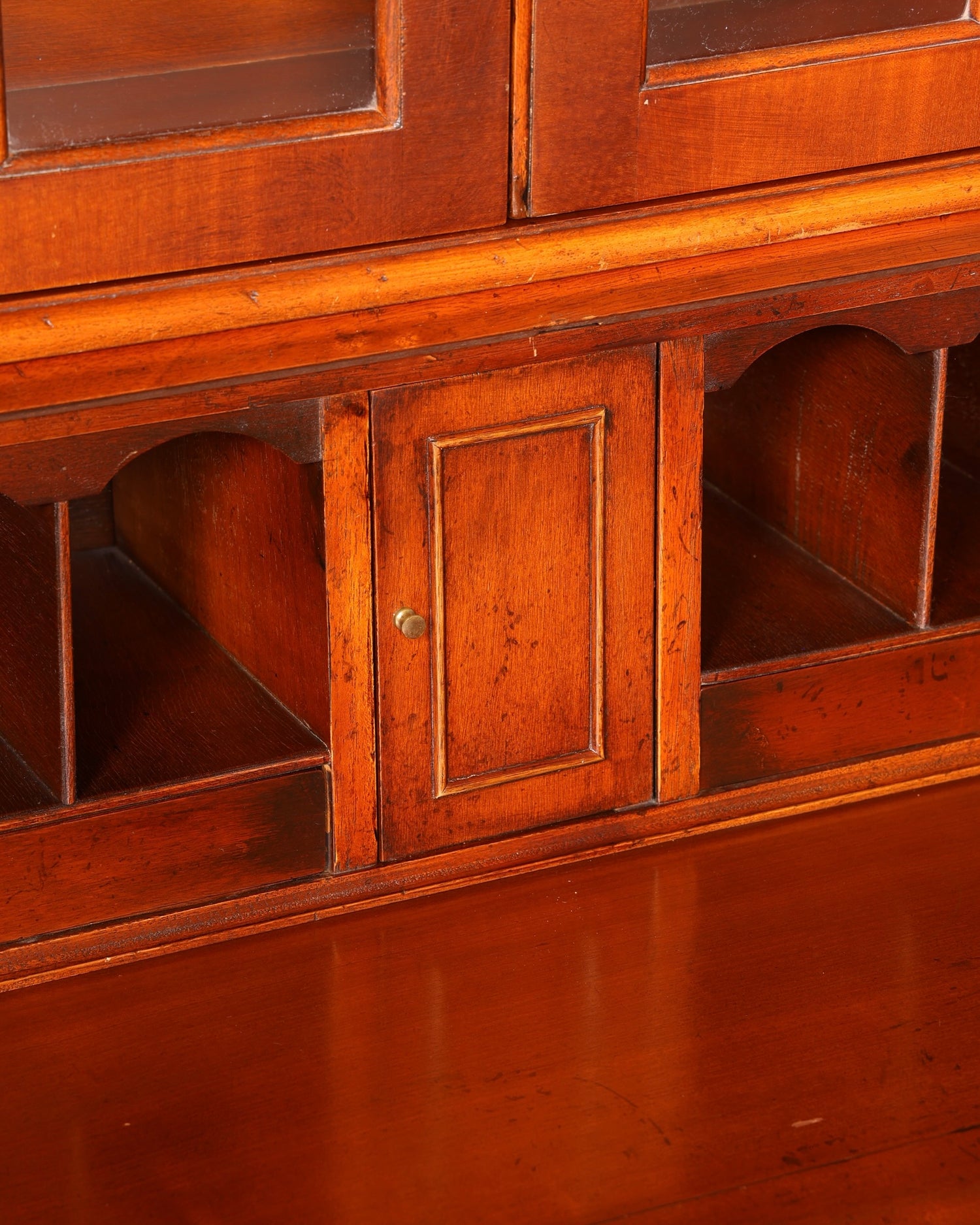 Prachtige Engelse secretaire met opzetkast, secretaire, boekenkast, vitrine, mahonie, antiek, kantoorschrijftafel, VK