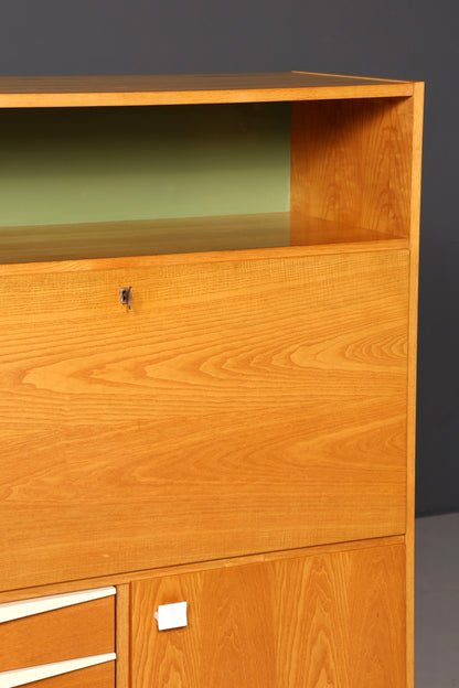 Wunderschöner Hellerau Schrank Modell 427 Mid Century Sekretär Vintage Schreibschrank Design Retro Highboard Esche